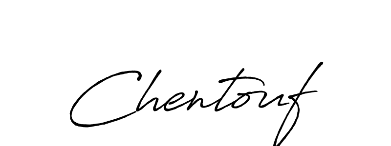 Design your own signature with our free online signature maker. With this signature software, you can create a handwritten (Antro_Vectra_Bolder) signature for name Chentouf. Chentouf signature style 7 images and pictures png