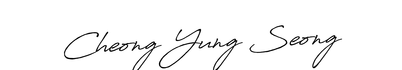 Use a signature maker to create a handwritten signature online. With this signature software, you can design (Antro_Vectra_Bolder) your own signature for name Cheong Yung Seong. Cheong Yung Seong signature style 7 images and pictures png