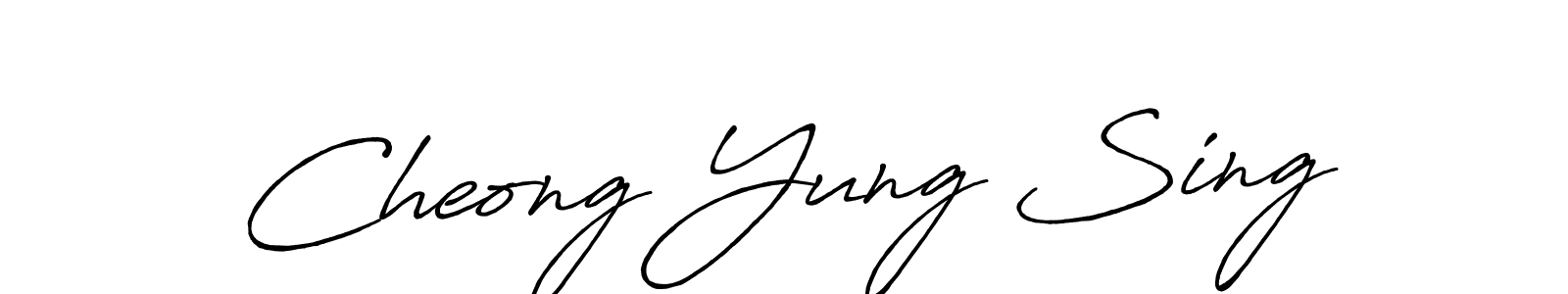 Antro_Vectra_Bolder is a professional signature style that is perfect for those who want to add a touch of class to their signature. It is also a great choice for those who want to make their signature more unique. Get Cheong Yung Sing name to fancy signature for free. Cheong Yung Sing signature style 7 images and pictures png