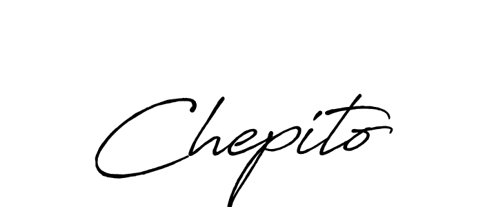 Create a beautiful signature design for name Chepito. With this signature (Antro_Vectra_Bolder) fonts, you can make a handwritten signature for free. Chepito signature style 7 images and pictures png