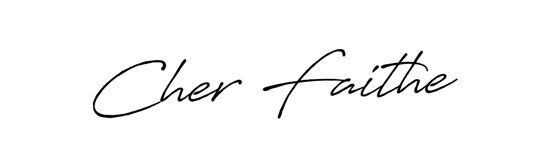 How to make Cher Faithe name signature. Use Antro_Vectra_Bolder style for creating short signs online. This is the latest handwritten sign. Cher Faithe signature style 7 images and pictures png