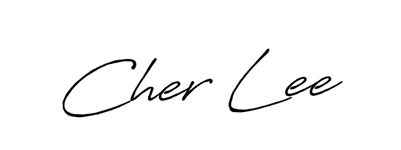 Create a beautiful signature design for name Cher Lee. With this signature (Antro_Vectra_Bolder) fonts, you can make a handwritten signature for free. Cher Lee signature style 7 images and pictures png