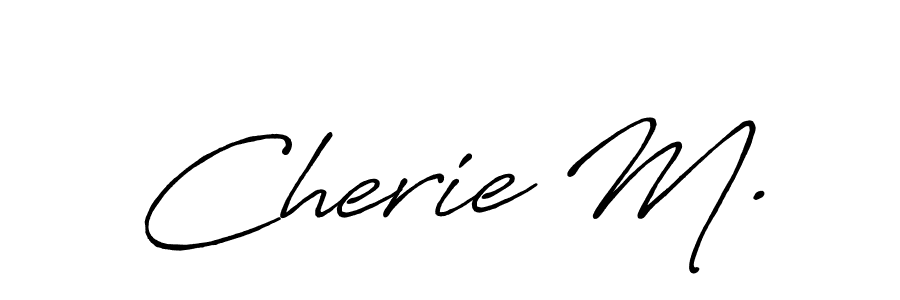 How to Draw Cherie M. signature style? Antro_Vectra_Bolder is a latest design signature styles for name Cherie M.. Cherie M. signature style 7 images and pictures png