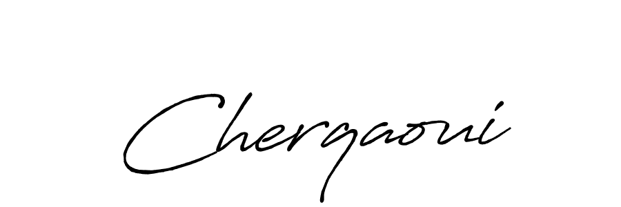 Use a signature maker to create a handwritten signature online. With this signature software, you can design (Antro_Vectra_Bolder) your own signature for name Cherqaoui. Cherqaoui signature style 7 images and pictures png