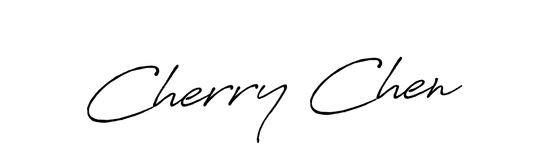 How to make Cherry Chen name signature. Use Antro_Vectra_Bolder style for creating short signs online. This is the latest handwritten sign. Cherry Chen signature style 7 images and pictures png