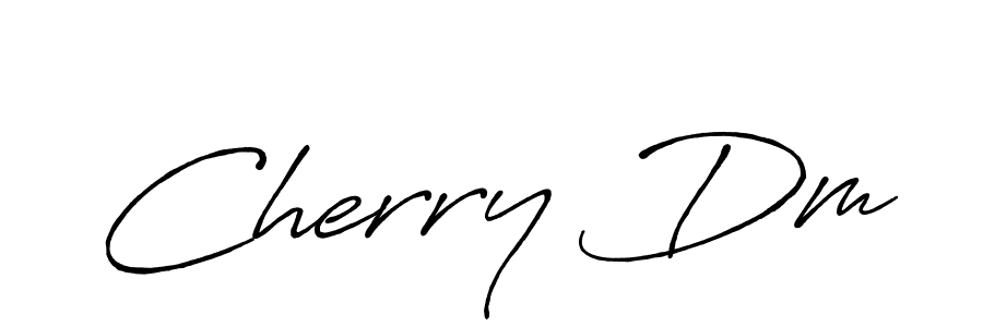 How to make Cherry Dm name signature. Use Antro_Vectra_Bolder style for creating short signs online. This is the latest handwritten sign. Cherry Dm signature style 7 images and pictures png