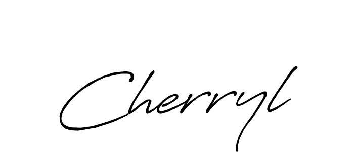 Make a beautiful signature design for name Cherryl. With this signature (Antro_Vectra_Bolder) style, you can create a handwritten signature for free. Cherryl signature style 7 images and pictures png