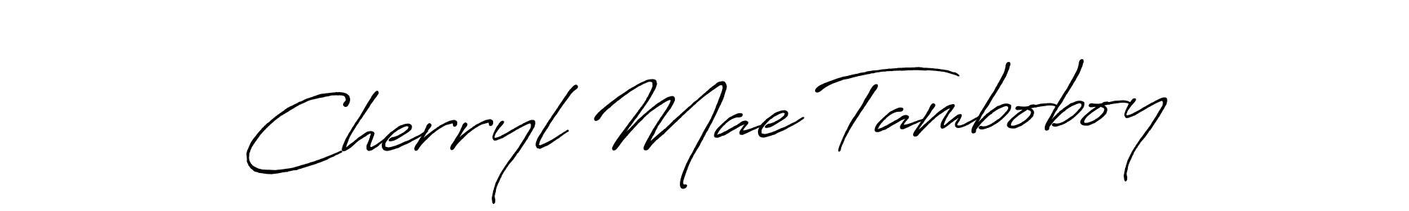 Design your own signature with our free online signature maker. With this signature software, you can create a handwritten (Antro_Vectra_Bolder) signature for name Cherryl Mae Tamboboy. Cherryl Mae Tamboboy signature style 7 images and pictures png
