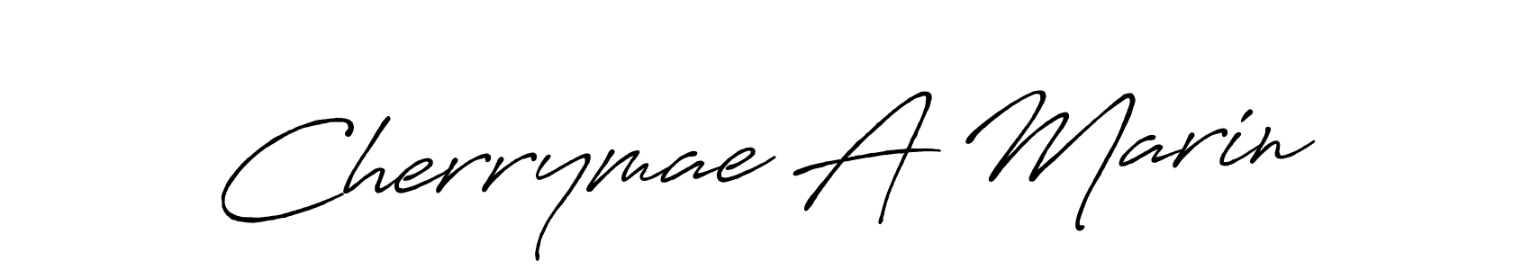 How to make Cherrymae A Marin name signature. Use Antro_Vectra_Bolder style for creating short signs online. This is the latest handwritten sign. Cherrymae A Marin signature style 7 images and pictures png
