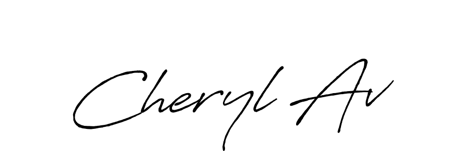 How to make Cheryl Av name signature. Use Antro_Vectra_Bolder style for creating short signs online. This is the latest handwritten sign. Cheryl Av signature style 7 images and pictures png