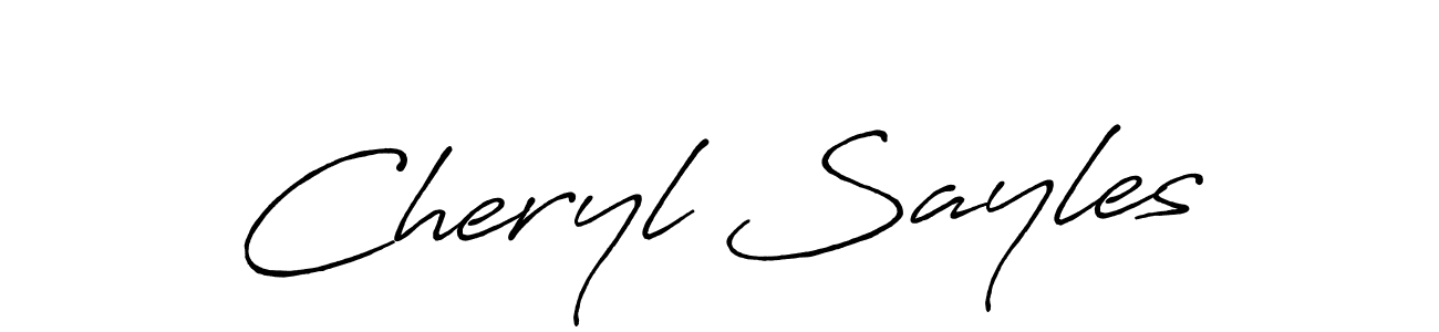 Make a beautiful signature design for name Cheryl Sayles. With this signature (Antro_Vectra_Bolder) style, you can create a handwritten signature for free. Cheryl Sayles signature style 7 images and pictures png