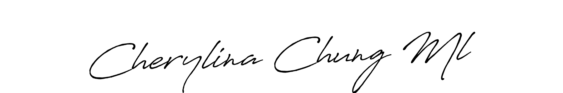 The best way (Antro_Vectra_Bolder) to make a short signature is to pick only two or three words in your name. The name Cherylina Chung Ml include a total of six letters. For converting this name. Cherylina Chung Ml signature style 7 images and pictures png