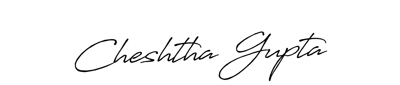 Antro_Vectra_Bolder is a professional signature style that is perfect for those who want to add a touch of class to their signature. It is also a great choice for those who want to make their signature more unique. Get Cheshtha Gupta name to fancy signature for free. Cheshtha Gupta signature style 7 images and pictures png