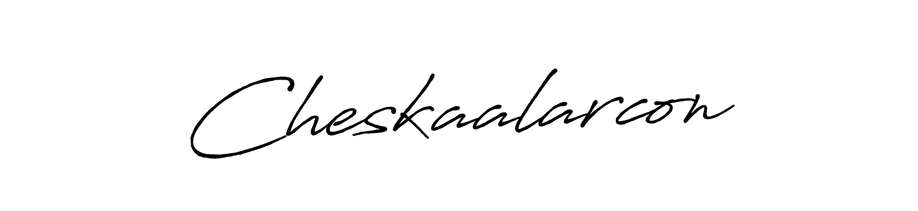 How to Draw Cheskaalarcon signature style? Antro_Vectra_Bolder is a latest design signature styles for name Cheskaalarcon. Cheskaalarcon signature style 7 images and pictures png