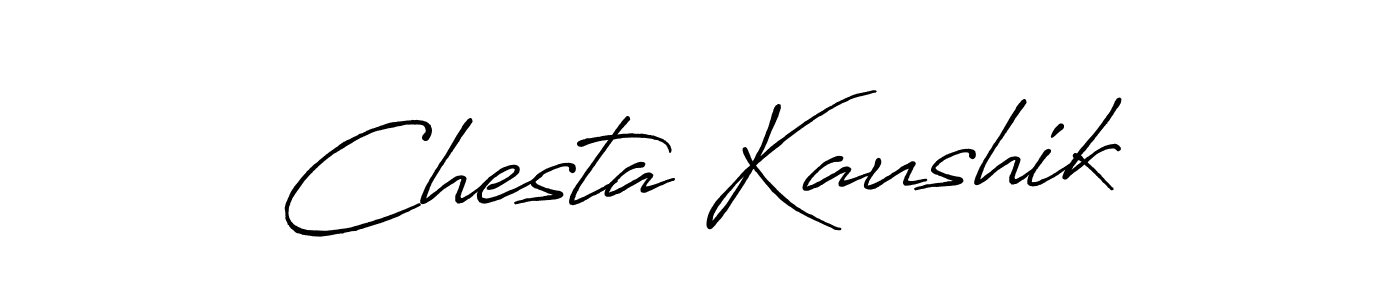 Design your own signature with our free online signature maker. With this signature software, you can create a handwritten (Antro_Vectra_Bolder) signature for name Chesta Kaushik. Chesta Kaushik signature style 7 images and pictures png