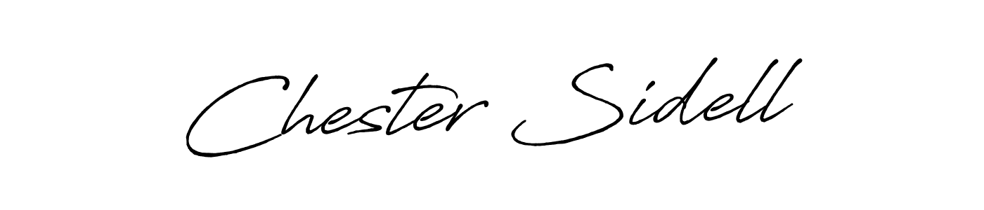 How to make Chester Sidell name signature. Use Antro_Vectra_Bolder style for creating short signs online. This is the latest handwritten sign. Chester Sidell signature style 7 images and pictures png