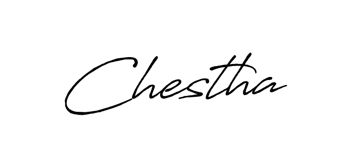 Create a beautiful signature design for name Chestha. With this signature (Antro_Vectra_Bolder) fonts, you can make a handwritten signature for free. Chestha signature style 7 images and pictures png