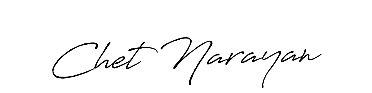 Chet Narayan stylish signature style. Best Handwritten Sign (Antro_Vectra_Bolder) for my name. Handwritten Signature Collection Ideas for my name Chet Narayan. Chet Narayan signature style 7 images and pictures png