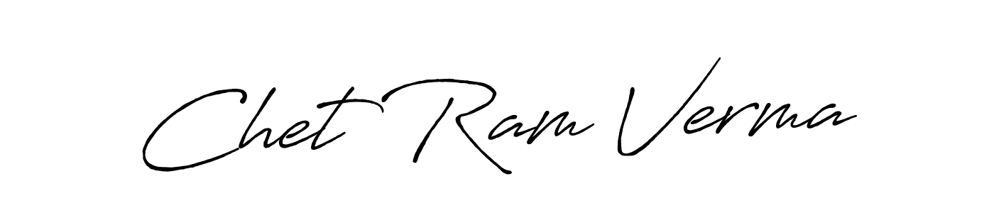 Make a short Chet Ram Verma signature style. Manage your documents anywhere anytime using Antro_Vectra_Bolder. Create and add eSignatures, submit forms, share and send files easily. Chet Ram Verma signature style 7 images and pictures png