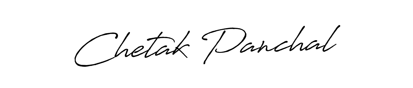 Design your own signature with our free online signature maker. With this signature software, you can create a handwritten (Antro_Vectra_Bolder) signature for name Chetak Panchal. Chetak Panchal signature style 7 images and pictures png