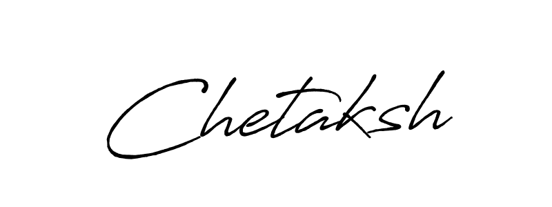 Make a beautiful signature design for name Chetaksh. With this signature (Antro_Vectra_Bolder) style, you can create a handwritten signature for free. Chetaksh signature style 7 images and pictures png
