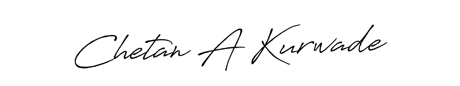 Also we have Chetan A Kurwade name is the best signature style. Create professional handwritten signature collection using Antro_Vectra_Bolder autograph style. Chetan A Kurwade signature style 7 images and pictures png