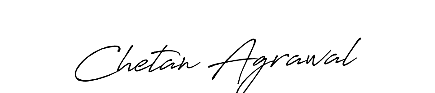 Make a beautiful signature design for name Chetan Agrawal. With this signature (Antro_Vectra_Bolder) style, you can create a handwritten signature for free. Chetan Agrawal signature style 7 images and pictures png