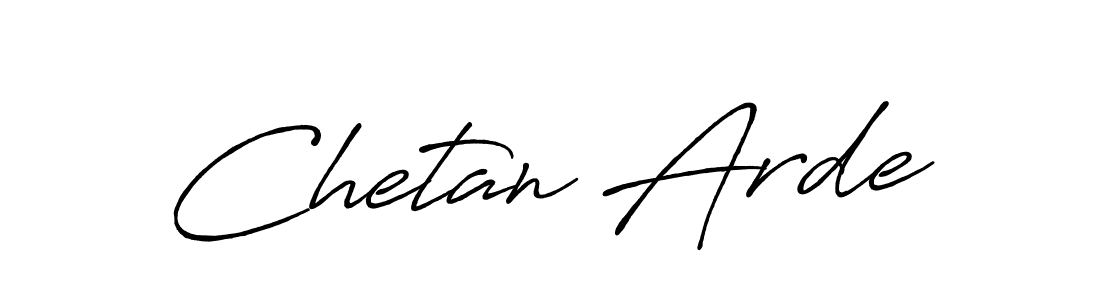 Make a beautiful signature design for name Chetan Arde. With this signature (Antro_Vectra_Bolder) style, you can create a handwritten signature for free. Chetan Arde signature style 7 images and pictures png