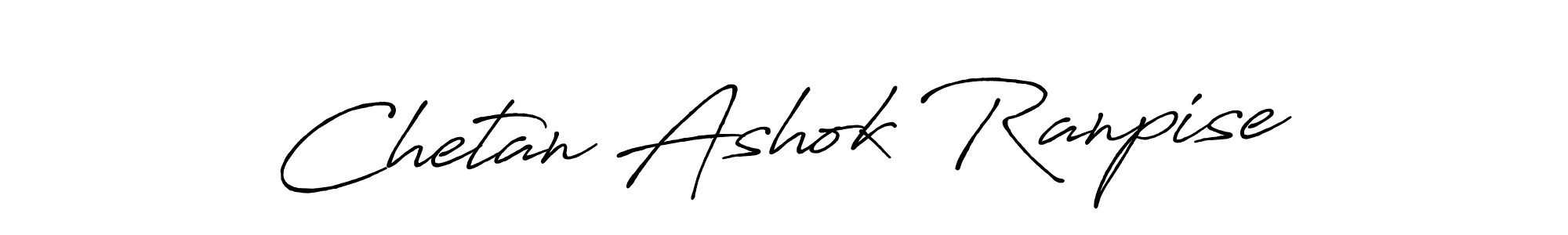 Make a beautiful signature design for name Chetan Ashok Ranpise. With this signature (Antro_Vectra_Bolder) style, you can create a handwritten signature for free. Chetan Ashok Ranpise signature style 7 images and pictures png