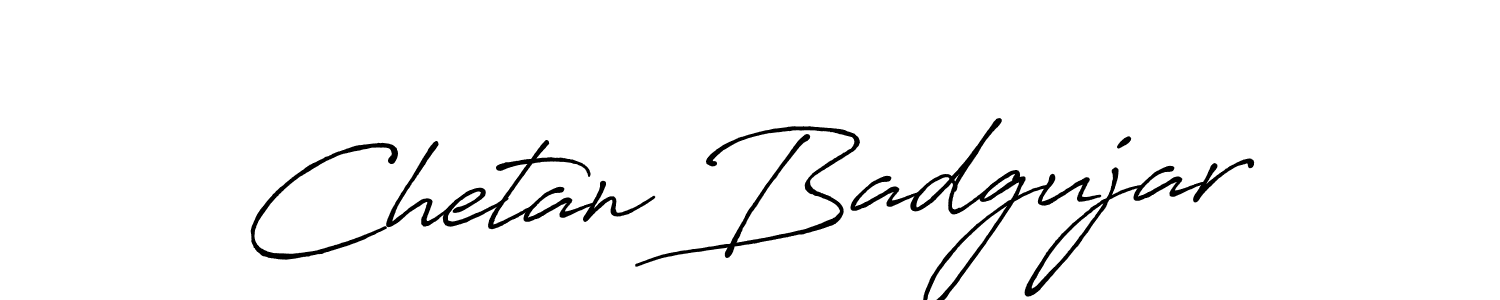 Use a signature maker to create a handwritten signature online. With this signature software, you can design (Antro_Vectra_Bolder) your own signature for name Chetan Badgujar. Chetan Badgujar signature style 7 images and pictures png