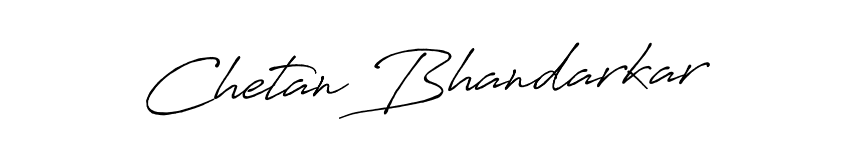 Make a beautiful signature design for name Chetan Bhandarkar. With this signature (Antro_Vectra_Bolder) style, you can create a handwritten signature for free. Chetan Bhandarkar signature style 7 images and pictures png