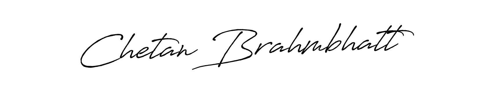 Create a beautiful signature design for name Chetan Brahmbhatt. With this signature (Antro_Vectra_Bolder) fonts, you can make a handwritten signature for free. Chetan Brahmbhatt signature style 7 images and pictures png