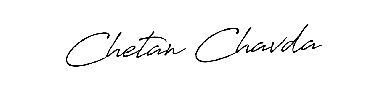 Design your own signature with our free online signature maker. With this signature software, you can create a handwritten (Antro_Vectra_Bolder) signature for name Chetan Chavda. Chetan Chavda signature style 7 images and pictures png