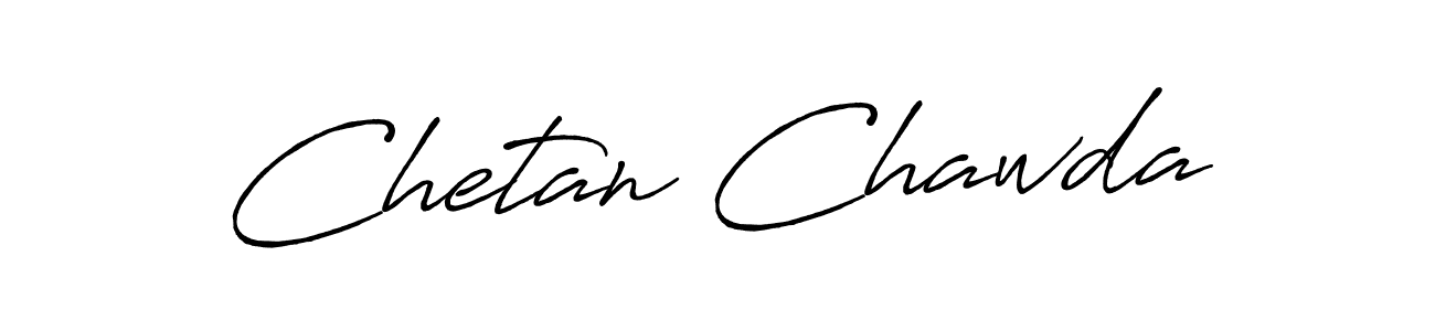 Chetan Chawda stylish signature style. Best Handwritten Sign (Antro_Vectra_Bolder) for my name. Handwritten Signature Collection Ideas for my name Chetan Chawda. Chetan Chawda signature style 7 images and pictures png