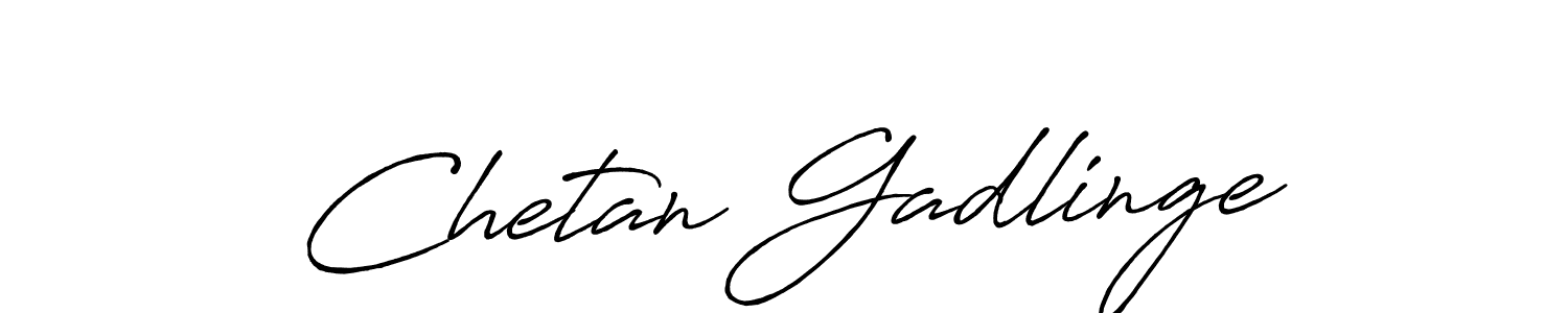 Chetan Gadlinge stylish signature style. Best Handwritten Sign (Antro_Vectra_Bolder) for my name. Handwritten Signature Collection Ideas for my name Chetan Gadlinge. Chetan Gadlinge signature style 7 images and pictures png