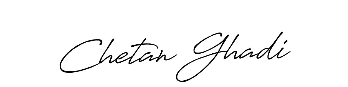 Design your own signature with our free online signature maker. With this signature software, you can create a handwritten (Antro_Vectra_Bolder) signature for name Chetan Ghadi. Chetan Ghadi signature style 7 images and pictures png