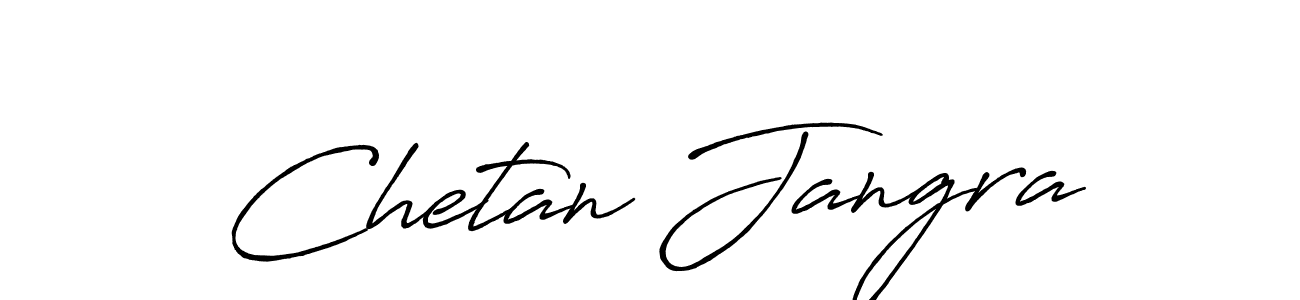 Create a beautiful signature design for name Chetan Jangra. With this signature (Antro_Vectra_Bolder) fonts, you can make a handwritten signature for free. Chetan Jangra signature style 7 images and pictures png