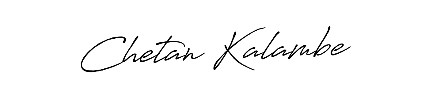 How to make Chetan Kalambe name signature. Use Antro_Vectra_Bolder style for creating short signs online. This is the latest handwritten sign. Chetan Kalambe signature style 7 images and pictures png