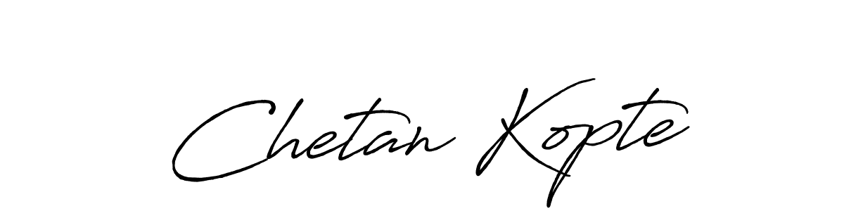 How to make Chetan Kopte signature? Antro_Vectra_Bolder is a professional autograph style. Create handwritten signature for Chetan Kopte name. Chetan Kopte signature style 7 images and pictures png