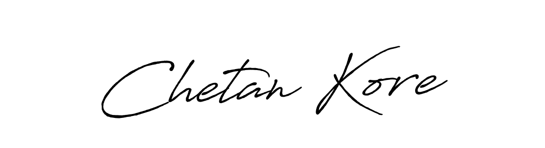 How to make Chetan Kore signature? Antro_Vectra_Bolder is a professional autograph style. Create handwritten signature for Chetan Kore name. Chetan Kore signature style 7 images and pictures png