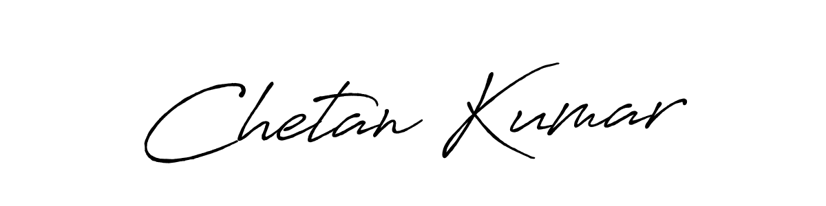 Create a beautiful signature design for name Chetan Kumar. With this signature (Antro_Vectra_Bolder) fonts, you can make a handwritten signature for free. Chetan Kumar signature style 7 images and pictures png