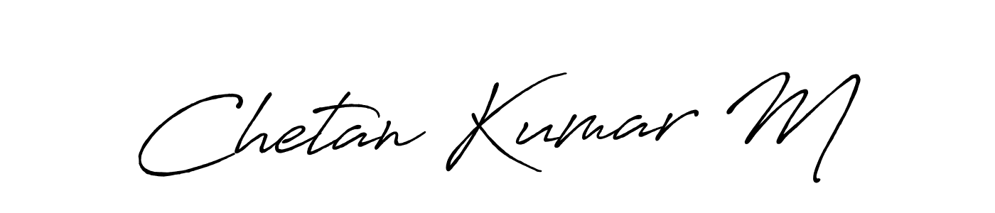 Chetan Kumar M stylish signature style. Best Handwritten Sign (Antro_Vectra_Bolder) for my name. Handwritten Signature Collection Ideas for my name Chetan Kumar M. Chetan Kumar M signature style 7 images and pictures png