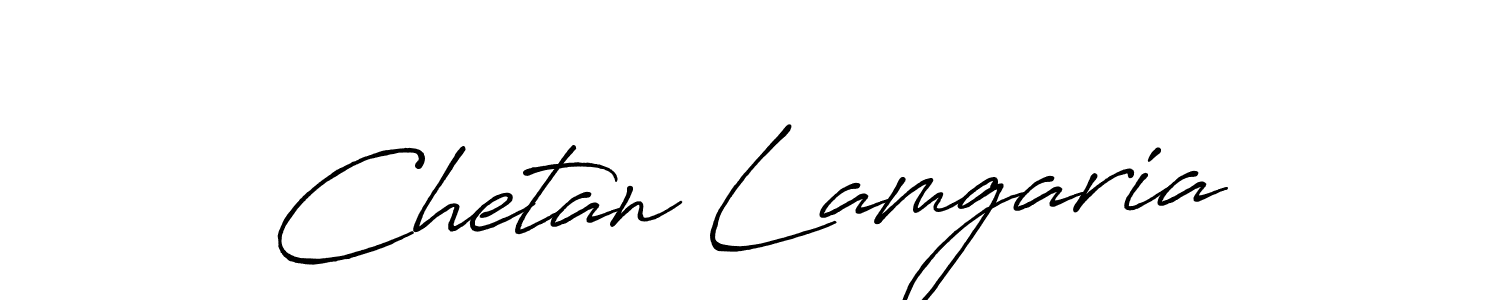 It looks lik you need a new signature style for name Chetan Lamgaria. Design unique handwritten (Antro_Vectra_Bolder) signature with our free signature maker in just a few clicks. Chetan Lamgaria signature style 7 images and pictures png