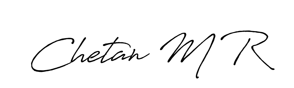 if you are searching for the best signature style for your name Chetan M R. so please give up your signature search. here we have designed multiple signature styles  using Antro_Vectra_Bolder. Chetan M R signature style 7 images and pictures png