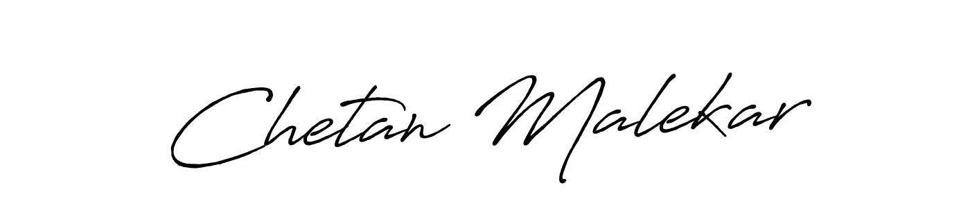 Create a beautiful signature design for name Chetan Malekar. With this signature (Antro_Vectra_Bolder) fonts, you can make a handwritten signature for free. Chetan Malekar signature style 7 images and pictures png