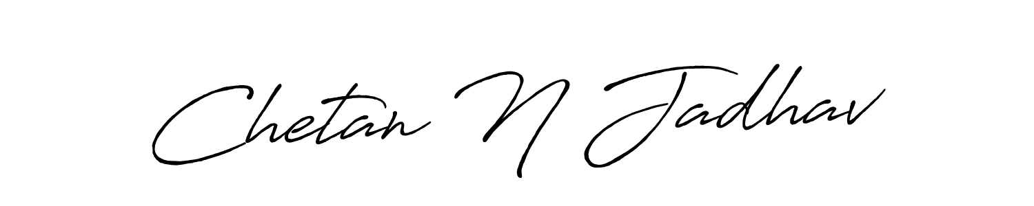 Create a beautiful signature design for name Chetan N Jadhav. With this signature (Antro_Vectra_Bolder) fonts, you can make a handwritten signature for free. Chetan N Jadhav signature style 7 images and pictures png