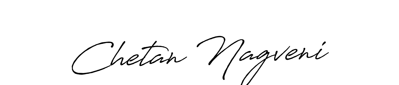 How to make Chetan Nagveni name signature. Use Antro_Vectra_Bolder style for creating short signs online. This is the latest handwritten sign. Chetan Nagveni signature style 7 images and pictures png