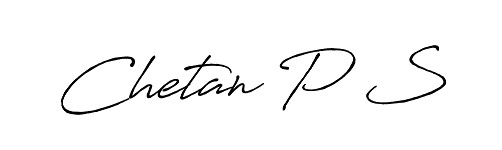 How to Draw Chetan P S signature style? Antro_Vectra_Bolder is a latest design signature styles for name Chetan P S. Chetan P S signature style 7 images and pictures png