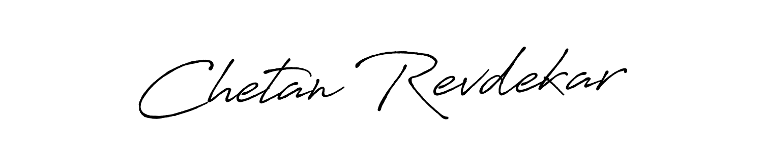 The best way (Antro_Vectra_Bolder) to make a short signature is to pick only two or three words in your name. The name Chetan Revdekar include a total of six letters. For converting this name. Chetan Revdekar signature style 7 images and pictures png