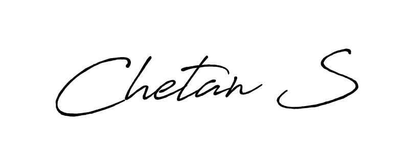 Chetan S stylish signature style. Best Handwritten Sign (Antro_Vectra_Bolder) for my name. Handwritten Signature Collection Ideas for my name Chetan S. Chetan S signature style 7 images and pictures png